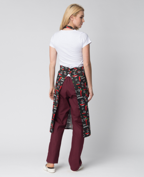 Фартук с грудкой ЧИЛИ (тк. Форвард) черный/чили от магазина Рабочий класс