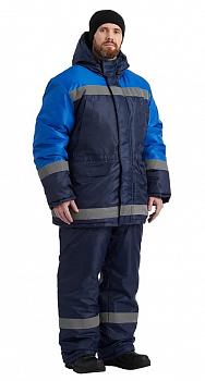 Костюм зимний СКАНДИН-СОП куртка+п/комбинез. цв. т. син.+вас от магазина Рабочий класс