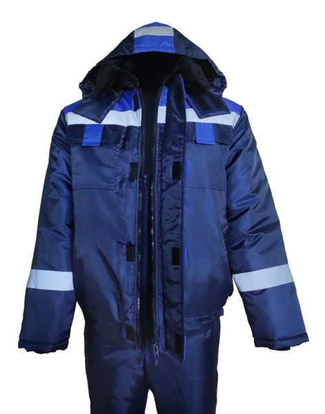 Костюм утепленный ОРИОН куртка, полукомбинезон, цв.т.синий/василек, тк.Оксфорд от магазина Рабочий класс