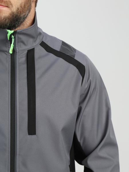 Куртка ProfLine Leader (тк.Софтшел), серый/черный от магазина Рабочий класс