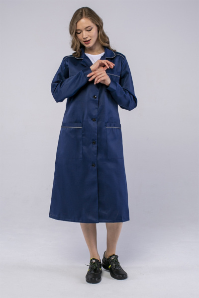 Халат женский ИТР (тк.Смесовая,210), т.синий от магазина Рабочий класс