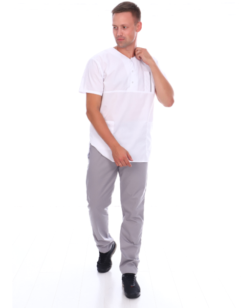 Костюм № 60 тк. Тиси цв. Белый/Серый от магазина Рабочий класс