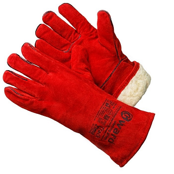 Краги спилковые красные утепленные Gward Track Zima от магазина Рабочий класс