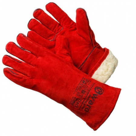 Краги спилковые красные утепленные Gward Track Zima от магазина Рабочий класс