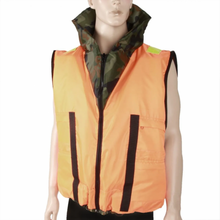 Жилет спасательный с подголовником (двусторонний) Капитан супер 120 кг от магазина Рабочий класс