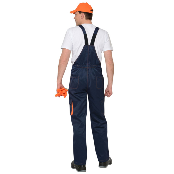 Полукомбинезон CROWN цв. Синий с оранжевым от магазина Рабочий класс