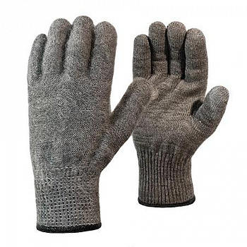 Перчатки шерстяные одинарные с внутренним начесом (70% шерсть+30% акрил) 55Н от магазина Рабочий класс