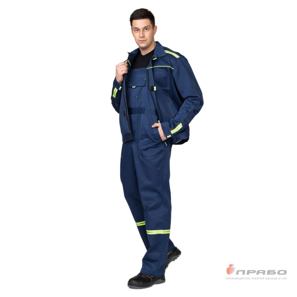 Костюм мужской "Уни-Спец" с п/к, цв. тёмно-синий/лимонный от магазина Рабочий класс