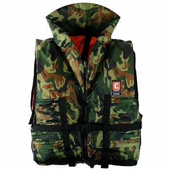 Жилет спасательный с подголовником (двусторонний) Капитан супер 120 кг от магазина Рабочий класс