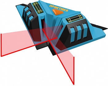 Уровень лазерный ПРАКТИКА для укладки плитки, 2 луча под углом 90 град, видимость до 7 м от магазина Рабочий класс