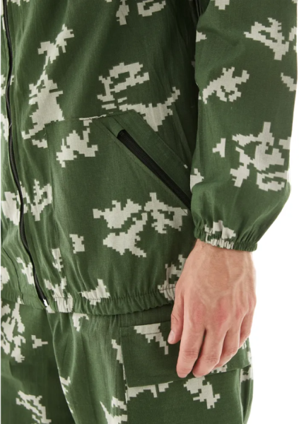 Костюм МАСКХАЛАТ, тк. Бязь, СЕТКА, Савва Морозов, куртка/брюки, цв. Белая Березка от магазина Рабочий класс