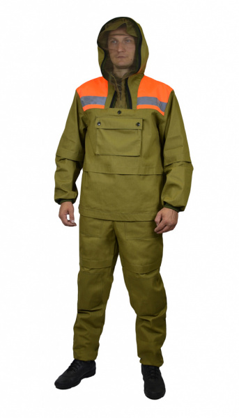 Костюм противоэнцефалитный Оранжевый с СОП тк. Палатка 100% хлопок от магазина Рабочий класс
