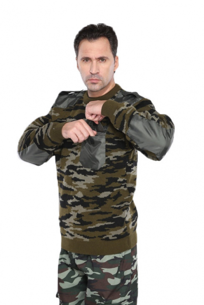 Джемпер КМФ ЛЕС с накладками от магазина Рабочий класс