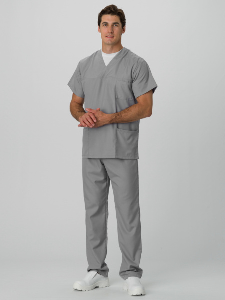 Костюм мужской универсальный хирурга (тк.Панацея,160), серый гранит от магазина Рабочий класс