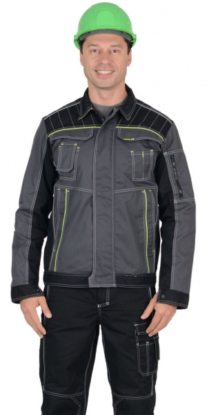 Куртка Сириус-Престиж (темно-серый с лимонной отделкой) от магазина Рабочий класс