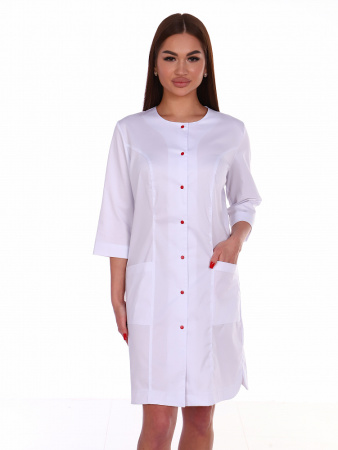 Халат № 427 CVC стрейч цв. Белый от магазина Рабочий класс