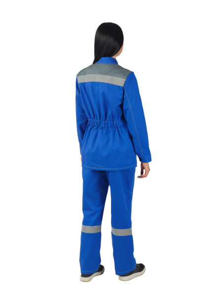 Костюм женский Смена, тк. Саржа, брюки, цв. васильковый/серый от магазина Рабочий класс