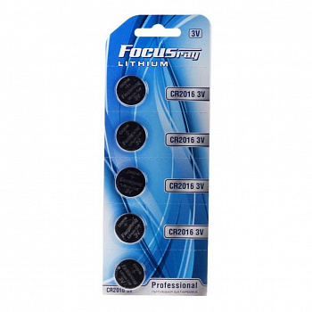 Батарейка FOCUSray CR2016 BL5 5/100/2400  от магазина Рабочий класс