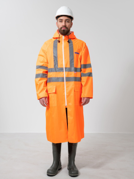 Плащ влагозащитный сигнальный с СОП ExtraVision WPL (225 гр/м2) оранжевый (ЧЗ) от магазина Рабочий класс