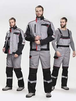 Костюм Сервис IMP (тк.Смесовая,240) п/к, серый/черный от магазина Рабочий класс