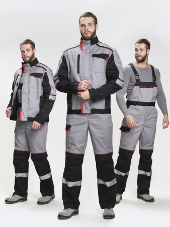 Костюм Сервис IMP (тк.Смесовая,240) п/к, серый/черный от магазина Рабочий класс
