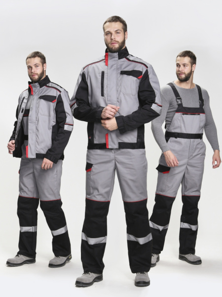 Костюм Сервис IMP (тк.Смесовая,240) п/к, серый/черный от магазина Рабочий класс