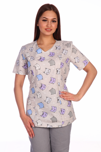 Костюм санитарный женский № 30 (Кошки) от магазина Рабочий класс