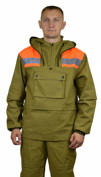Костюм противоэнцефалитный Оранжевый с СОП тк. Палатка 100% хлопок от магазина Рабочий класс