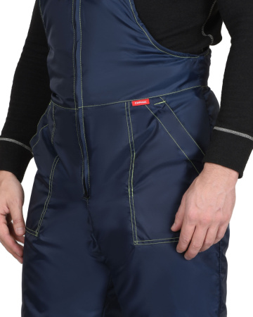 Полукомбинезон зимний ТЕРМИНАЛ синий с лимонным и СОП 50 ММ от магазина Рабочий класс