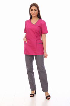 Костюм женский № 51 цв. Фуксия/серый от магазина Рабочий класс