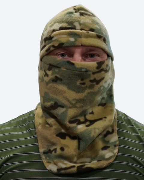 Подшлемник флисовый, цв. мультикам, вырез под глаза от магазина Рабочий класс