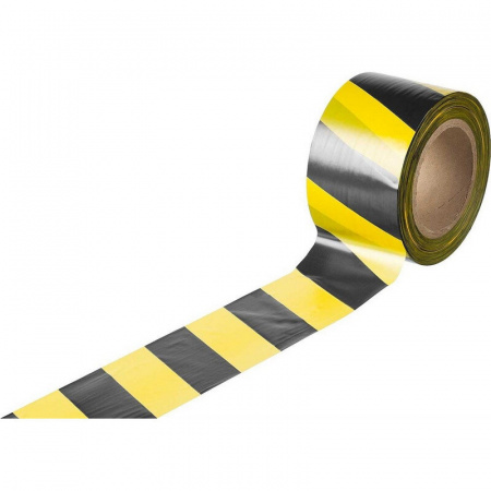 Лента оградительная (желто-черная) 250м*75мм от магазина Рабочий класс