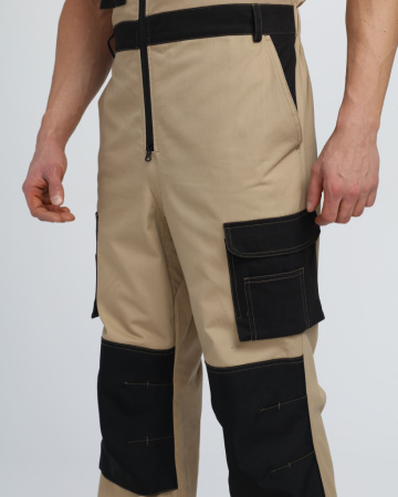 Полукомбинезон Милан (тк.Смесовая), бежевый/черный от магазина Рабочий класс