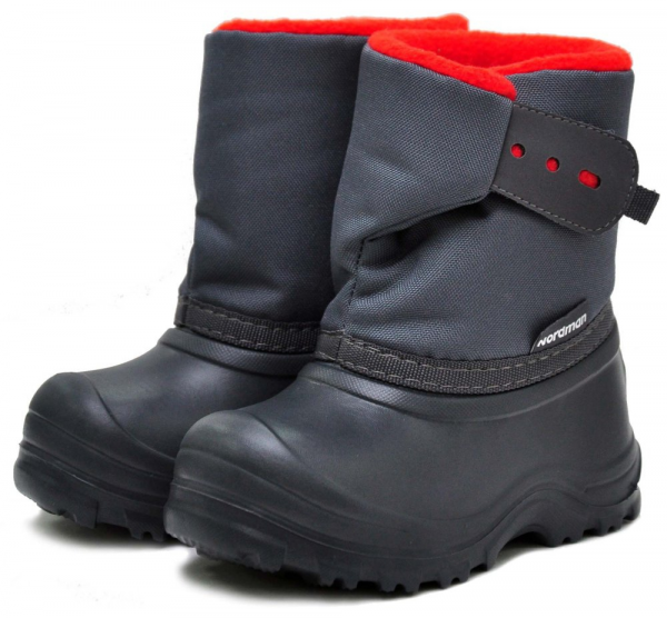 Сноубутсы Nordman JOY малодетские из ЭВА (на высокой липучке цв. красн. серый) от магазина Рабочий класс