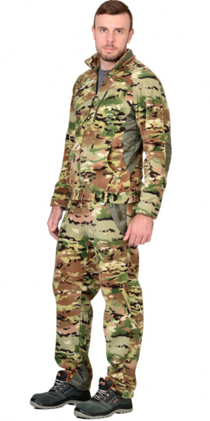 Куртка флисовая Сириус-Ровер цв. КМФ Мультикам, отделка Хаки от магазина Рабочий класс