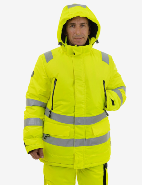 Зимняя сигнальная куртка-парка Brodeks KW220, желтый от магазина Рабочий класс