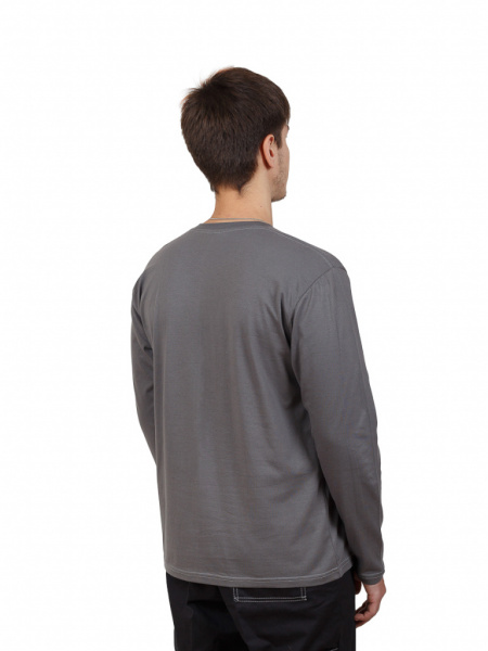 Футболка мужская с длин. рукавом цв. серый от магазина Рабочий класс