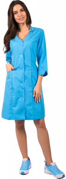 Халат женский ЛИРА тк. ТиСи цв. Бирюзовый от магазина Рабочий класс