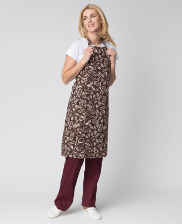 Фартук с грудкой ШОКОЛАД цв. коричневый от магазина Рабочий класс