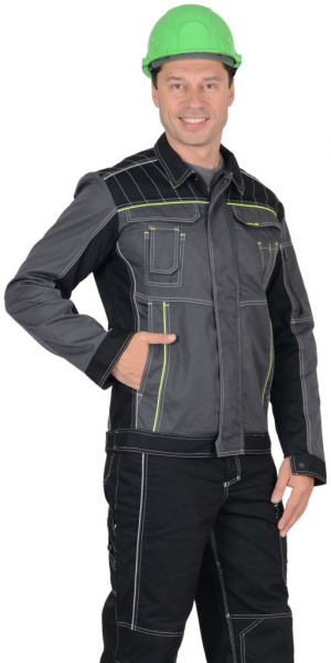 Куртка Сириус-Престиж (темно-серый с лимонной отделкой) от магазина Рабочий класс