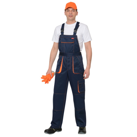 Полукомбинезон CROWN цв. Синий с оранжевым от магазина Рабочий класс