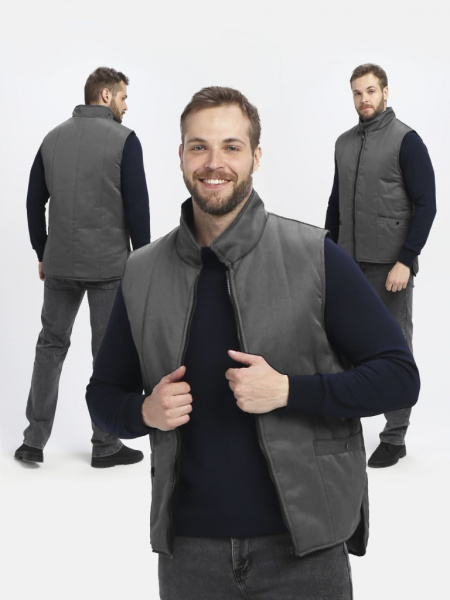 Жилет универсальный утепленный (серый.) тк. Грета от магазина Рабочий класс