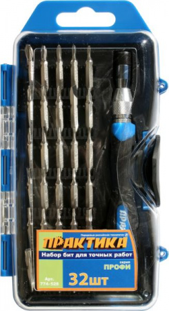 Набор бит  мини ПРАКТИКА "Профи"  32 шт с отверткой от магазина Рабочий класс