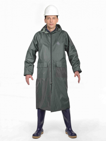 Плащ влагозащитный Тайфун цв. Зеленый от магазина Рабочий класс