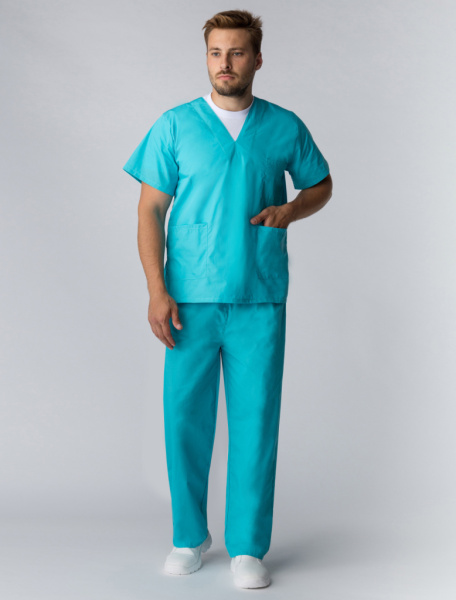 Костюм хирурга (тк.ТиСи), бирюзовый от магазина Рабочий класс