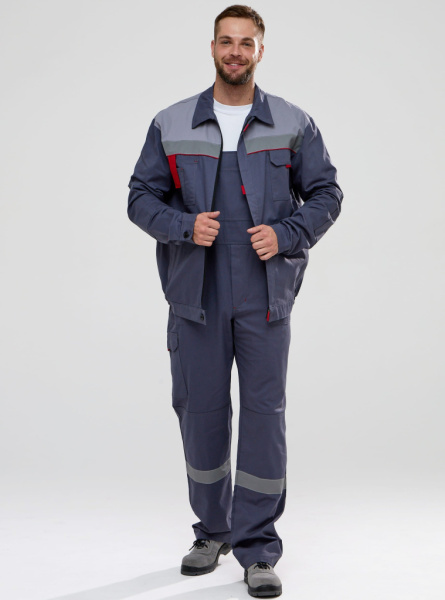 Костюм Флагман-Фаворит-2 СОП IMP (тк.Саржа,250) п/к, т.серый/св.серый от магазина Рабочий класс