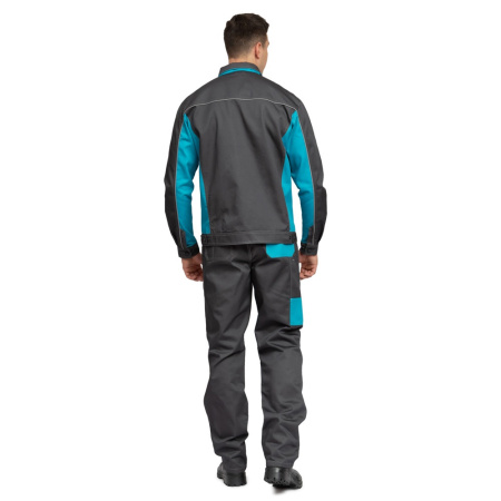 Костюм мужской Бренд 1 с брюками, цв. серый/бирюза от магазина Рабочий класс