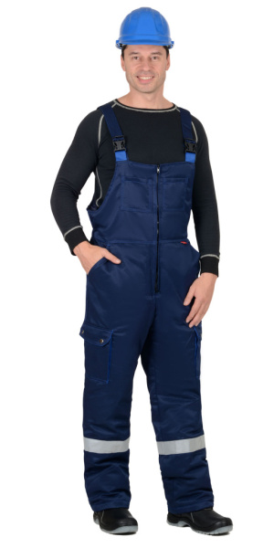 Костюм "СИРИУС-ТИТАН" зим: куртка дл., п/к. т.синий с васильковым и СОП-50мм. от магазина Рабочий класс