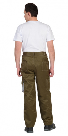 Брюки "CROWN" цв. хаки со св.серым от магазина Рабочий класс