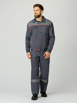 Костюм Фаворит-2 СОП (тк.Смесовая,210) п/к, т.серый/серый от магазина Рабочий класс